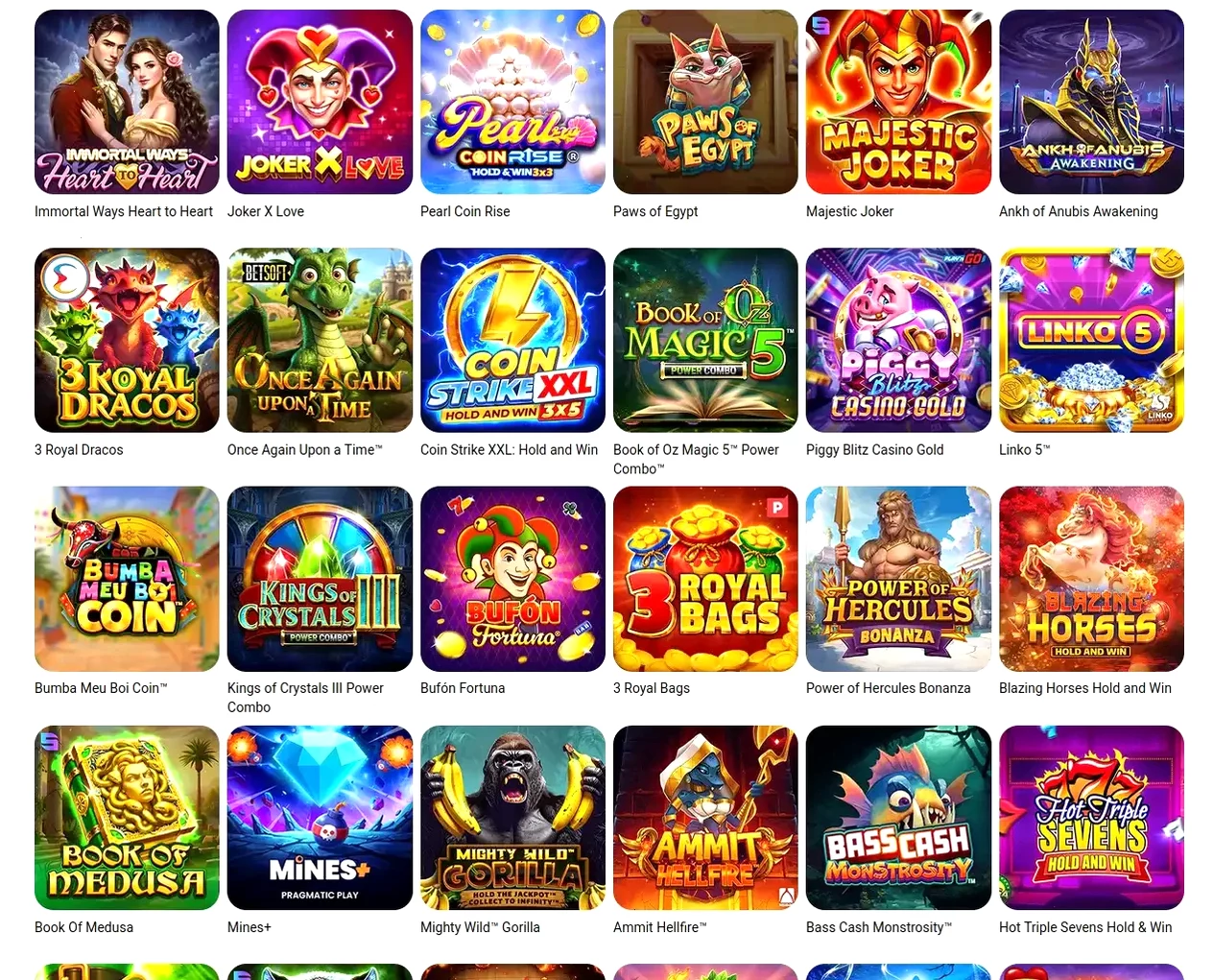 Каталог игр Friends casino